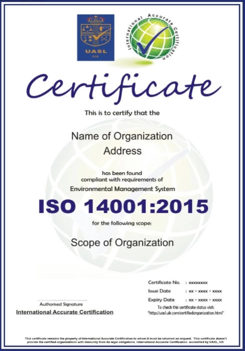 ISO Certificate